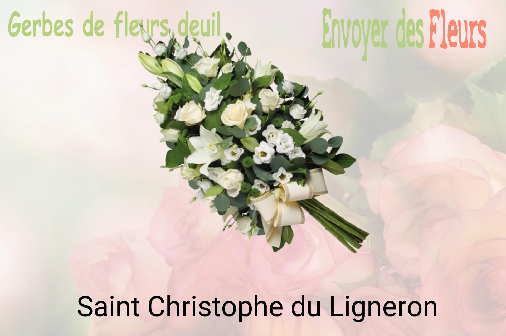 Gerbe de fleurs de deuil livrée à Saint-Christophe-du-Ligneron